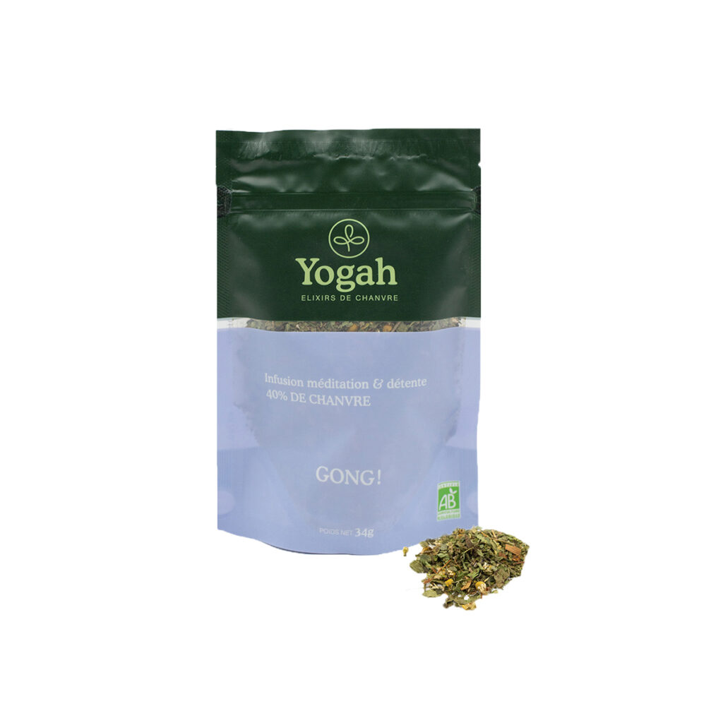 Yogah - GONG! Infusion BIO méditation & détente 40% de Chanvre ***- 34g